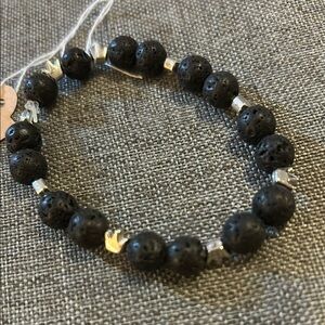 Black Lava Bead Bracelet